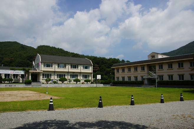 경남 밀양 무안면의 가나안농군학교(영남) 전경.