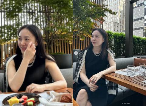 배우 박주미가 여행지에서 여유로운 일상을 공개했다. / 박주미 개인 인스타그램