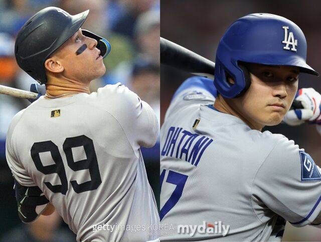 애런 저지와 오타니 쇼헤이(우측부터)./게티이미지코리아