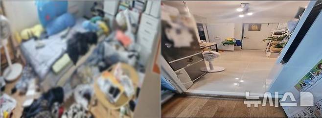 [제주=뉴시스] 제주경찰청 제주보안관시스템(JSS)이 지난해 10월 아동 방치 신고를 접수 받고 진행한 주거환경개선 사업 전후 사진. (사진=제주경찰청 제공) 2025.07.03. photo@newsis.com