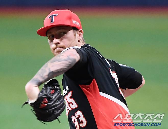 25일 서울 고척스카이돔에서 열린 KIA-키움전. KIA 선발투수 올러가 투구하고 있다. 고척=정재근 기자 cjg@sportschosun.com/2025.6.25/