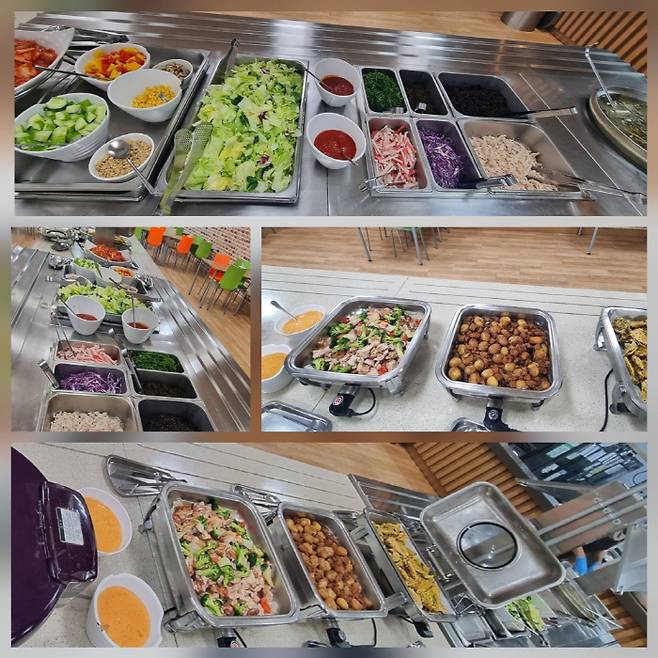 건강 식단으로 채워진 SSG 퓨처스필드 식당 배식. 사진=SSG 랜더스