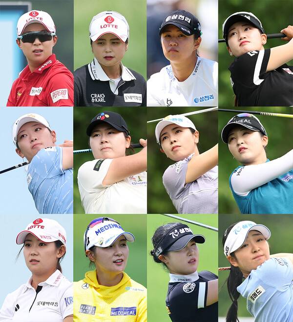 2025년 한국여자프로골프(KLPGA) 투어 제15회 롯데 오픈에 출전한 김효주, 최혜진, 마다솜, 노승희, 방신실, 홍정민, 이가영, 이예원, 황유민, 박현경, 고지우, 유현조 프로. 제공=KLPGA