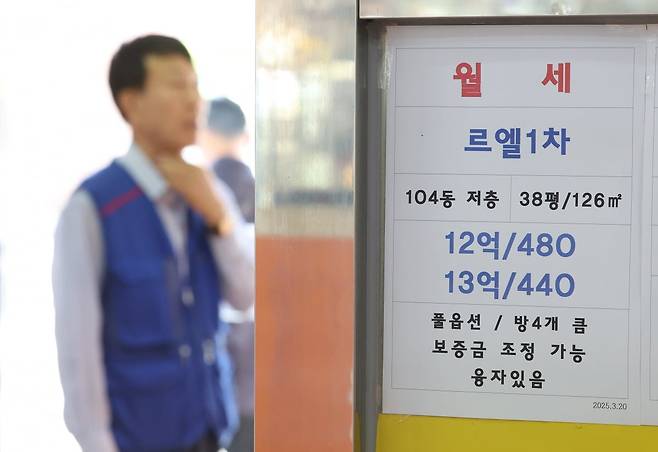 서울 시내 한 부동산에 월세 안내문이 붙어 있다. 사진=연합뉴스