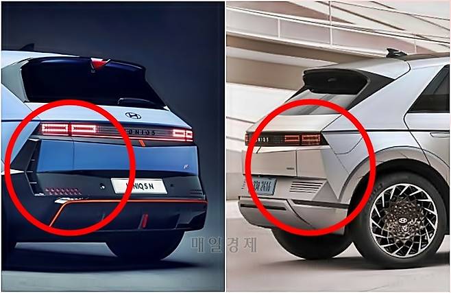 아이오닉5 N(왼쪽)과 아이오닉5 [사진출처=현대차/ 편집=최기성 매경 디지털뉴스룸 기자]