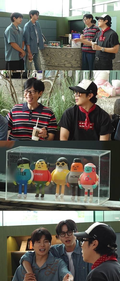 ‘놀면 뭐하니?’ 유재석과 하하가 정준하에게 ‘무한도전’ 피규어 재고 털이를 시도한다. 사진=MBC