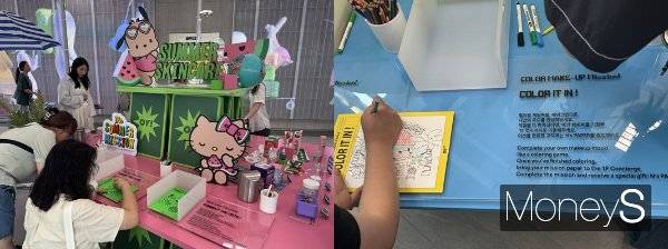 N성수 매장은 복합 문화공간으로서 다양한 서비스와 이벤트를 제공한다. 사진은 산리오 협업 이벤트를 즐기고 있는 사람들 모습./사진=김다정 기자