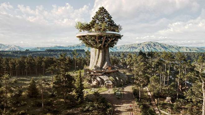 [창원=뉴시스] 강경국 기자 = 경남 창원시 성산구 대상공원 민간공원조성 특례사업으로 조성 중인 빅트리 조감도. (사진=창원시청 제공). 2025.07.04. photo@newsis.com *재판매 및 DB 금지