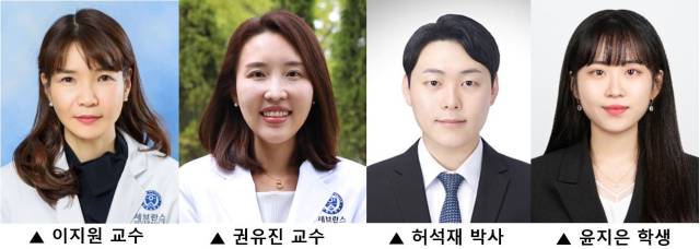 이지원(왼쪽부터) 연세대 세브란스병원 가정의학과 교수, 권유진 용인세브란스병원 가정의학과 교수, 허석재 연세의대 의생명시스템정보학교실 박사, 윤지은 학생. 사진 제공=연세의료원