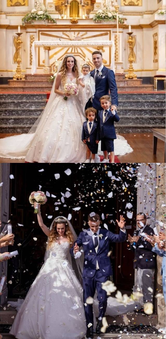 디오고 조타의 가족(위). 아래 사진은 결혼식을 올렸던 디오고 조타(왼쪽)와 루테 카르도소. /사진=디오고 조타 SNS