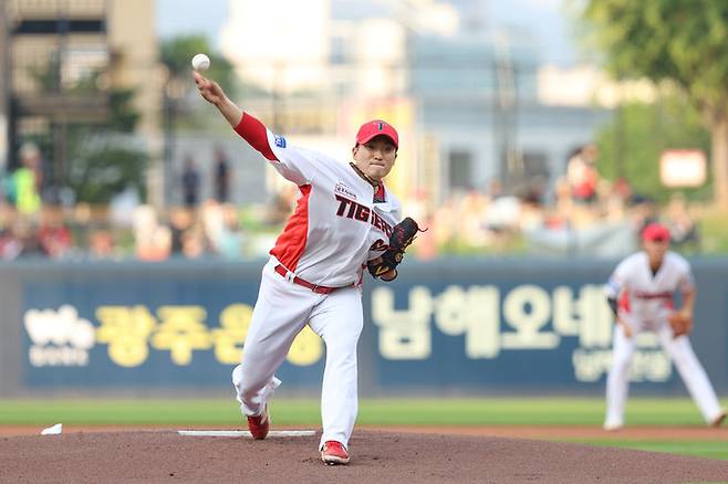 지난 17일 KT를 상대로 역투하는 KIA 김도현.