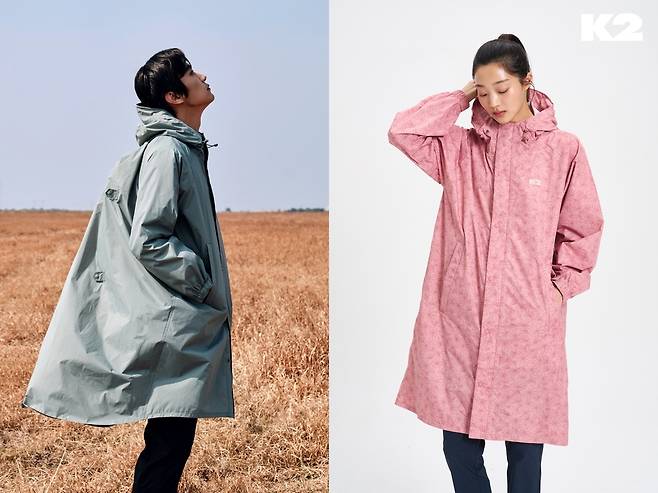 K2의 도심과 아웃도어 겸용 경량 레인코트