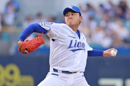 호투하는 삼성 라이온즈의 좌완 영건 이승현. 사진[연합뉴스]