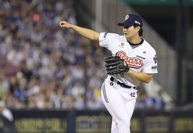 두산 베어스 투수 최지강. /사진=두산 베어스 제공