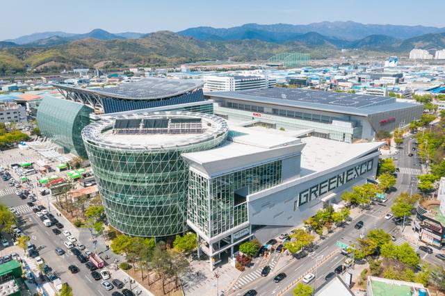 2028년 세계여과총회 개최지 대구시의 엑스코 전경.