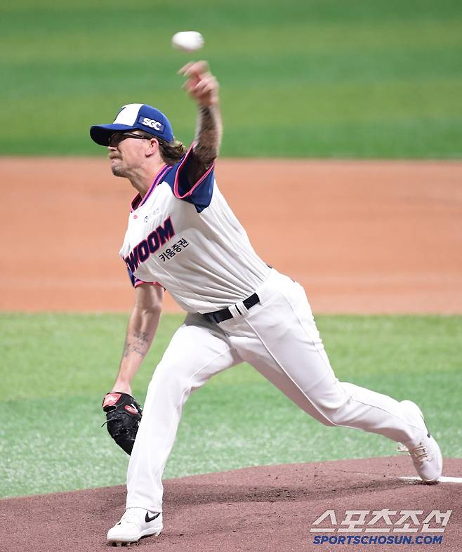 5일 서울 고척돔에서 열린 KBO리그 키움과 한화의 경기. 선발 투구하고 있는 키움 웰스. 고척=송정헌 기자songs@sportschosun.com/2025.07.05/