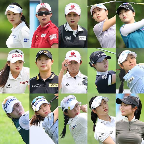 2025년 한국여자프로골프(KLPGA) 투어 제15회 롯데 오픈에 출전한 박혜준, 김효주, 최혜진, 이가영, 이예원, 노승희, 방신실, 황유민, 고지우, 유현조, 이다연, 배소현, 이세희, 최가빈, 손예빈 프로. 제공=KLPGA
