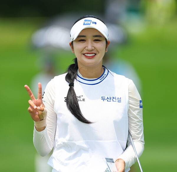 2025년 한국여자프로골프(KLPGA) 투어 제15회 롯데 오픈 우승을 차지한 박혜준 프로가 최종라운드에서 경기하는 모습이다. 사진제공=KLPGA