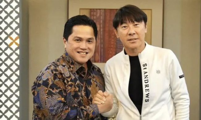 [사진] 에릭 토히르 인니축구협회장과 신태용 감독