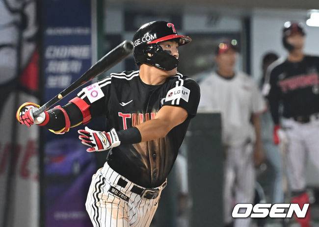 [OSEN=부산, 이석우 기자]  LG 트윈스 천성호 001 2025.07.03 / foto0307@osen.co.kr
