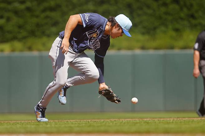 ▲ 5일(한국시간) 미네소타 트윈스와 경기에서 수비하는 김하성 ⓒ연합뉴스/AP