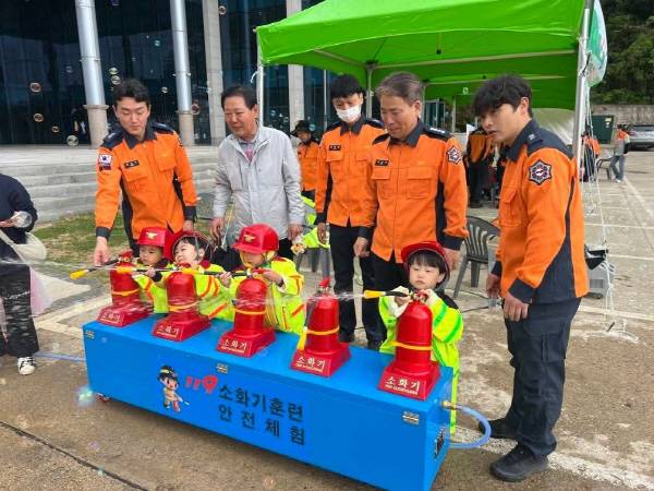 어린이 소화기 훈련 참관