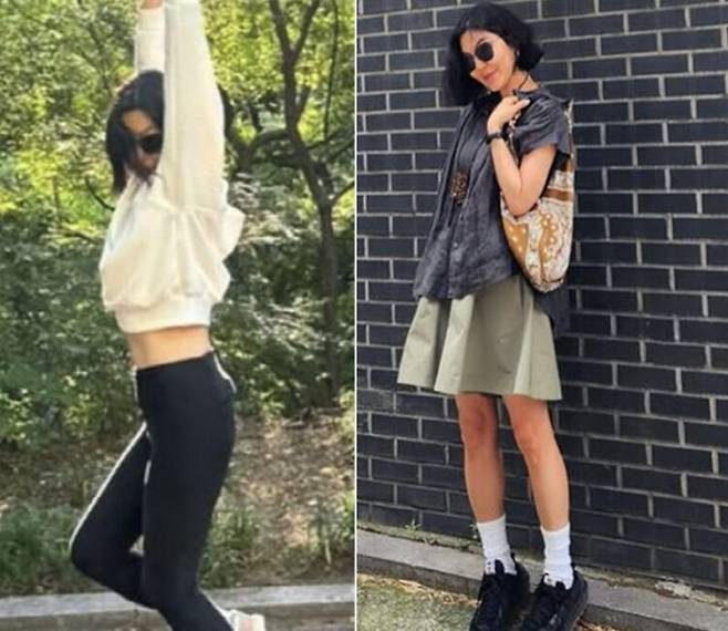 러닝으로 14kg 감량에 성공한 것으로 알려진 한혜연은 여전히 러닝과 걷기 등으로 몸매를 관리 중인 것으로 전해졌다. [사진=SNS]