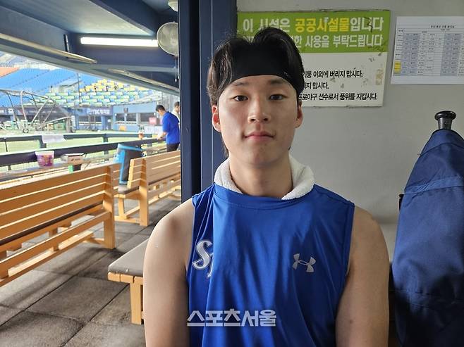 삼성 이호성이 2일 잠실구장에서 열린 2025 KBO리그 두산전에 앞서 훈련을 마친 후 인터뷰에 응했다. 잠실 | 김동영 기자 raining99@sportsseoul.com