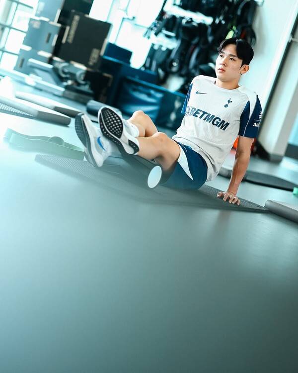 토트넘 홋스퍼 프리시즌 훈련에 합류한 양민혁. /사진=토트넘 홋스퍼