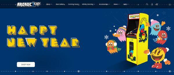 아케이드1 UP 홈페이지의 모습