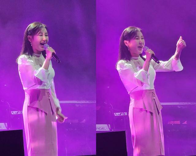 송가인이 신유 콘서트의 게스트로 등장했다. 유수경 기자