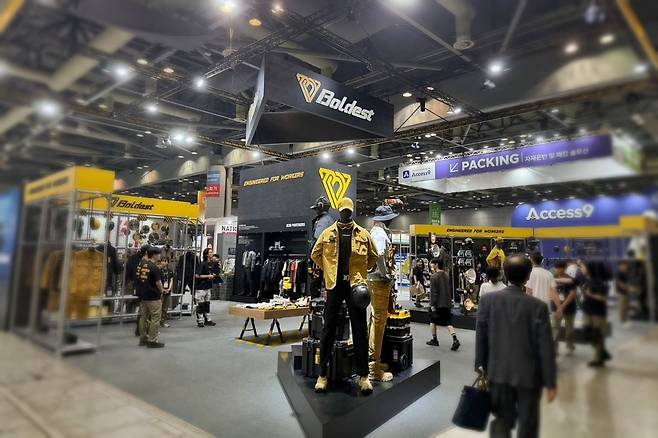 ‘2025 스마트안전보건박람회(국제안전보건전시회, KISS)’에 참여한 볼디스트 부스. (사진=최수진 기자)