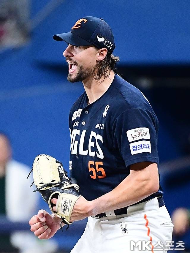 와이스가 6일 고척 키움전에서 포효하고 있다. 사진(고척 서울)=김영구 기자