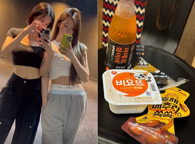 권은비가 워터밤 무대에 오르기 전 '초절식' 식단을 공개했다. /사진=인스타그램 갈무리