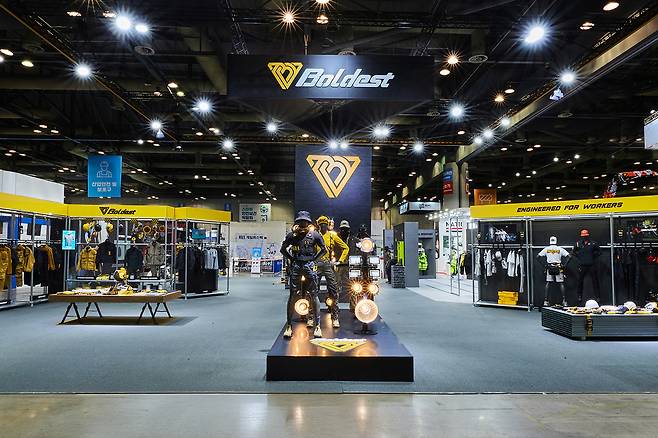 스마트안전보건박람회 볼디스트 부스 전경 [코오롱FnC 제공]