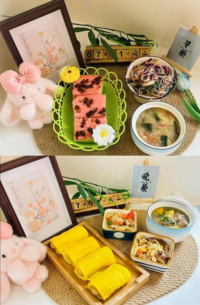 ‘납중독’ 유치원 급식 사진. 중국 매체 지무뉴스 캡처