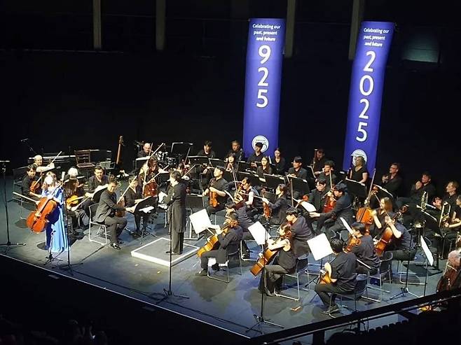 서초교향악단 런던 공연 7월 4일 영국 런던에서 열린 '광복 80주년 기념 세계평화 콘서트' 공연 [서초구 제공. 재판매 및 DB 금지]