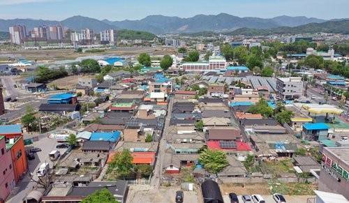 우두동 일대 50호 마을 전경 [연합뉴스 자료사진]