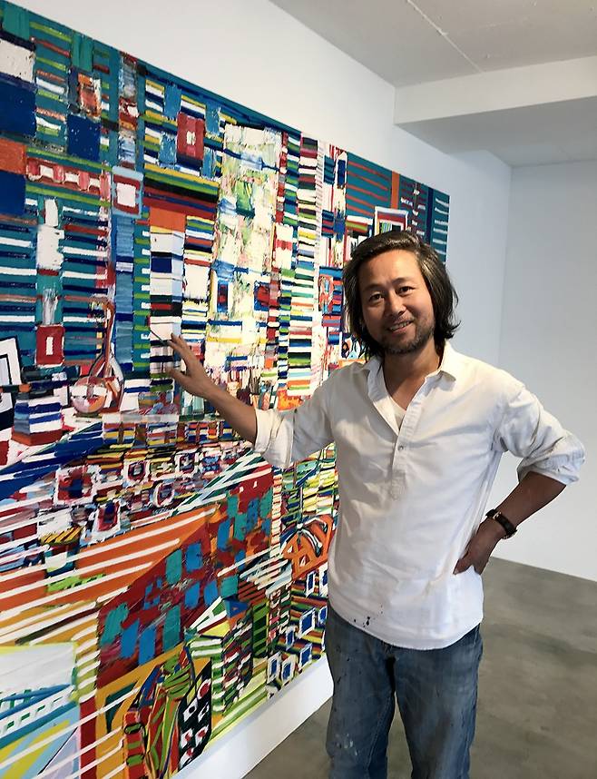 15년 만에 고향에서 전시회를 갖는 최인선 작가