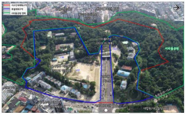 ‘서리풀 복합시설 개발사업’ 대상지 전경사진 (자료=서초구청)