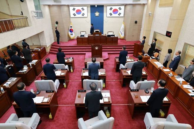 완도군의회는 제331회 임시회를 열고 군정 주요업무 추진실적과 조례안 등을 심사한다. 완도군의회 제공