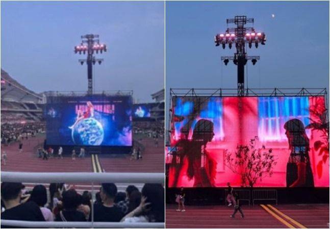 블랙핑크 콘서트 'N3 구역' 관람 시야. 무대는 대형 구조물에 가려져 전혀 보이지 않는다. ⓒ온라인커뮤니티