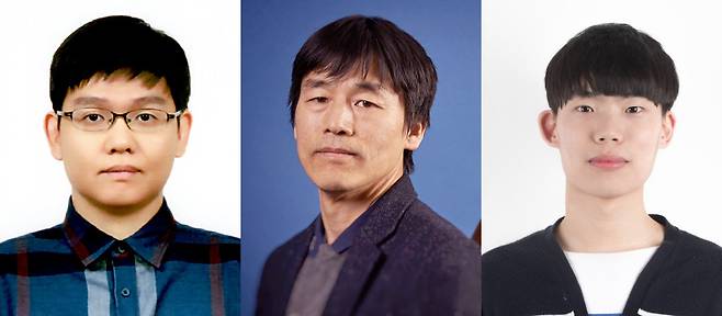김경환 연세대 물리학과 교수, 박노정 UNIST 물리학과 교수, 김범섭 UNIST 물리학 박사(현 미국 펜실베니아대 박사후연구원). UNIST 제공