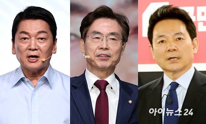 왼쪽부터 안철수 국민의힘 의원, 조경태 의원, 장성민 전 대통령실 미래전략기획관 [사진=아이뉴스24DB]