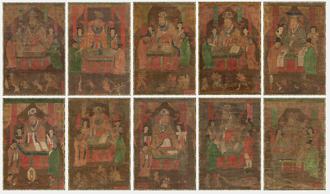 The Ten Underworld Kings painting set (Korea Heritage Service)