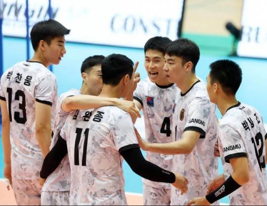 득점 후 기뻐하는 국군체육부대 선수들. 사진[연합뉴스]