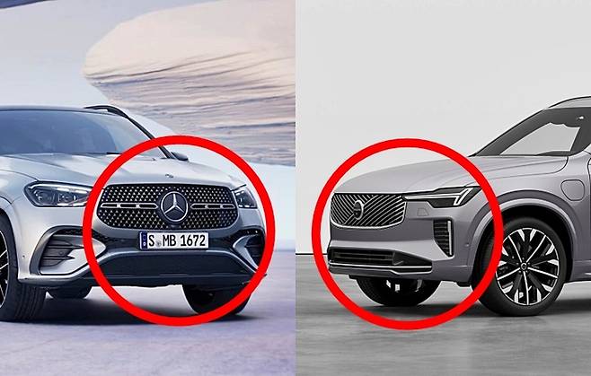 벤츠 GLE(왼쪽)와 볼보 신형 XC90 [사진출처=벤츠, 볼보/ 편집=최기성 매경 디지털뉴스룸 기자]