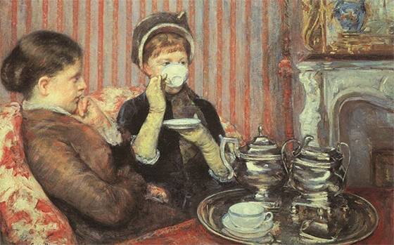 매리 카사트 ‘The Tea(1880)’ 영국 빅토리아 시대 ‘앳 홈’의 한 장면을 그렸다.