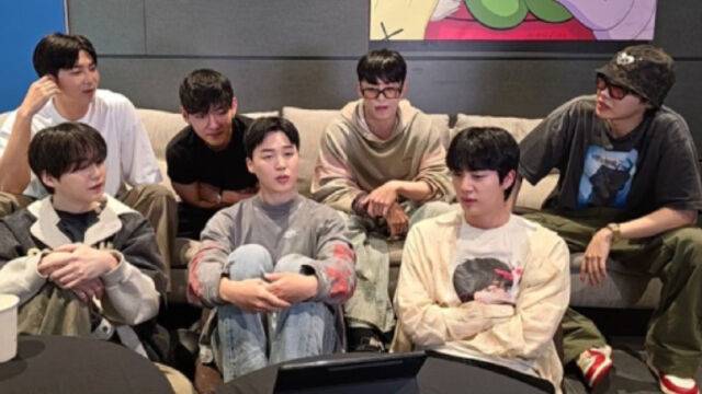 보이그룹 방탄소년단(BTS)가 팬 플랫폼 위버스 라이브 방송에서 내년 봄 컴백을 예고했다. / 위버스 라이브 방송 캡쳐