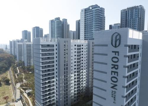 서울 강동구 올림픽파크포레온 단지  [연합]